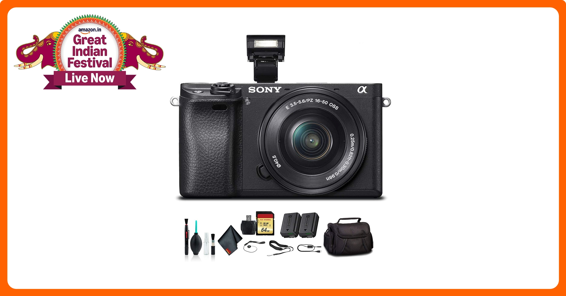 Sony α6300 + SELP1650 E PZ 16-50 mm F3.5-5.6 OSS | SELP1650 | Sony India