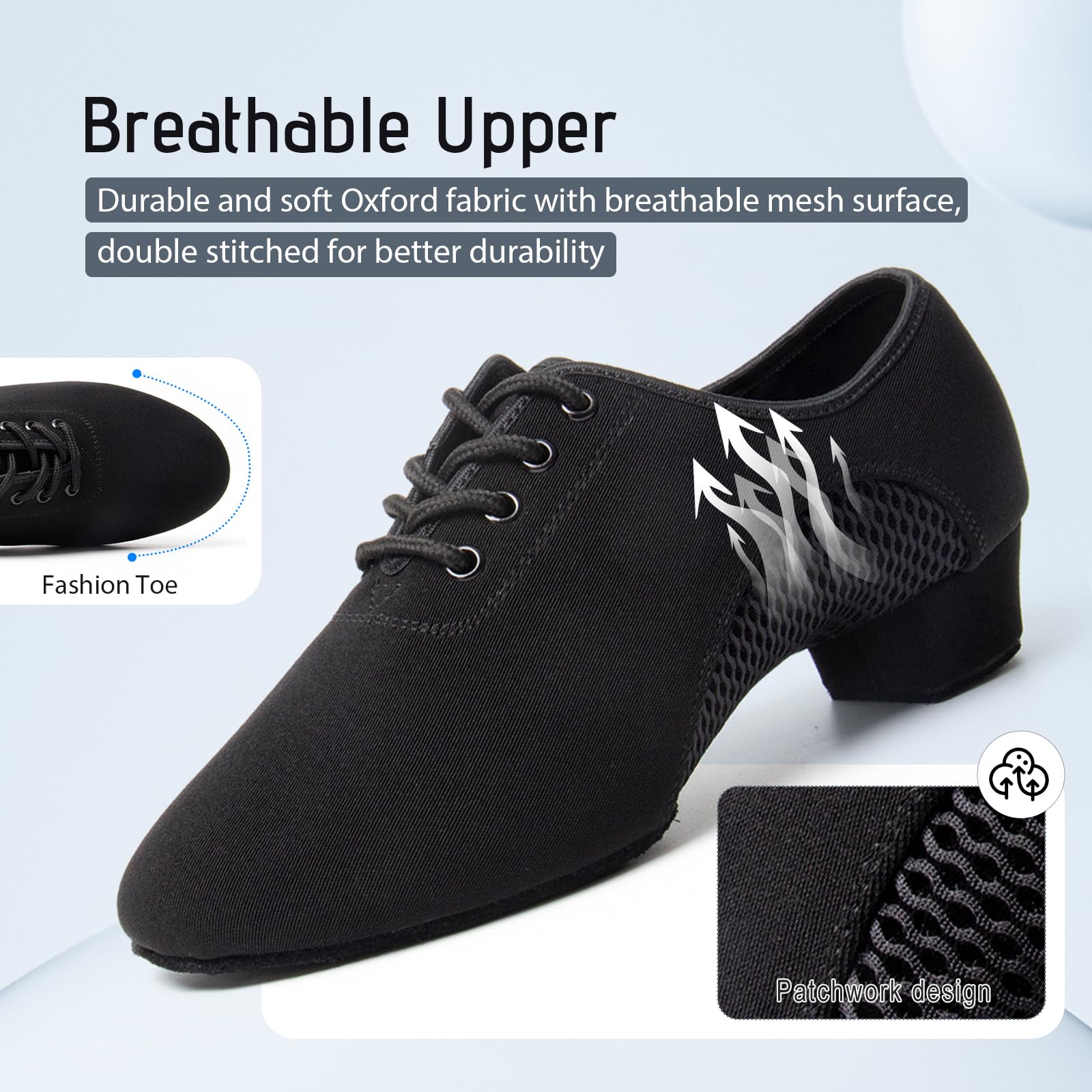 SWDZM Femmes&Homme Chaussure Danse Latine Bout Fermé Standard Salsa Ballroom Tango Chaussure