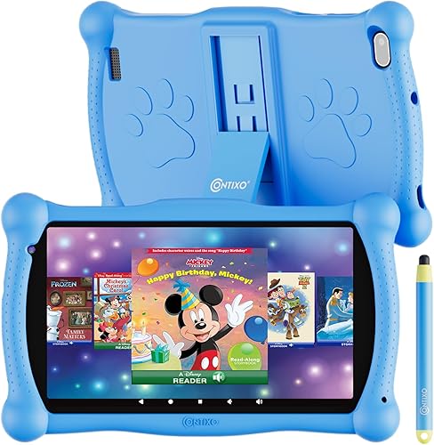 Contixo Tableta infantil V10 de 7 pulgadas HD, tableta de aprendizaje androide para niños, juegos exclusivos y aplicaciones educativas, control
