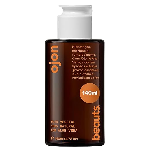 Óleo de Ojon - Crescimento Capilar, Reparador de Pontas, Umectacao Capilar e Fortalecimento dos Fios – Natural com Aloe Vera - Com Tampa Gotejadora, 140ml, Beauts