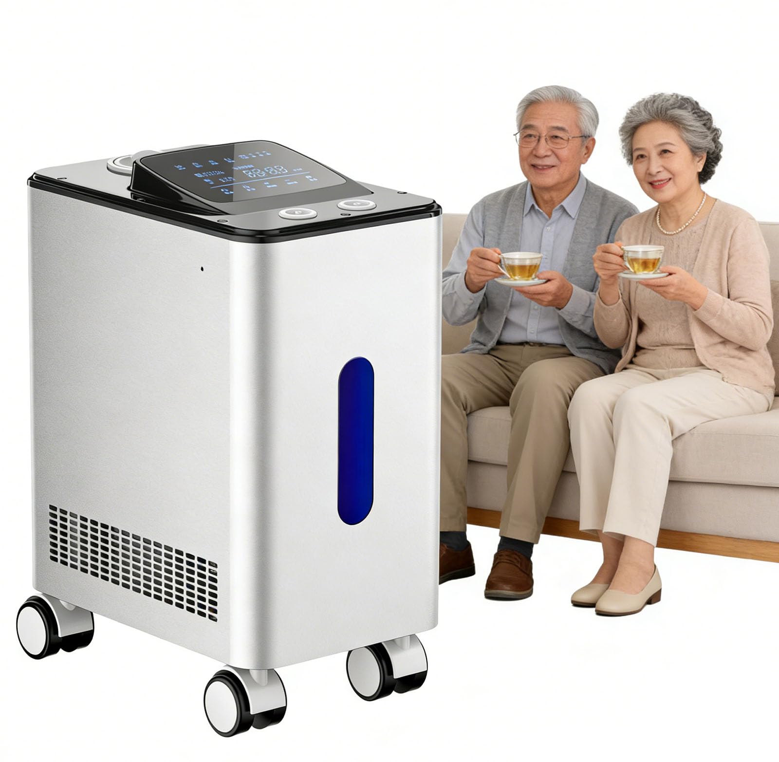 Urządzenie Do Inhalacji Wodorem, Dwuwyjściowy Inhalator Gazowy Z Separacją Wodoru, Generator Wody Wodorowej, Inhalator Niskim Poziomie Hałasu, Timer I Ekran Dotykowy 1200ml/min
