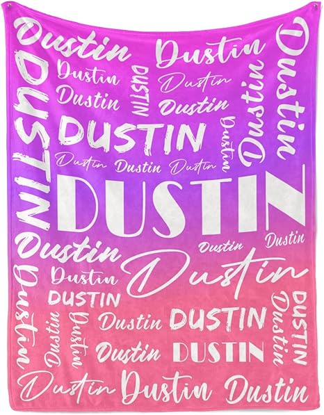 Name Blanket Personalized Name Blanket Customized Blanket with Name Text for Adult Kid Birthday Christmas Mothers Fathers Valentines Day Gift