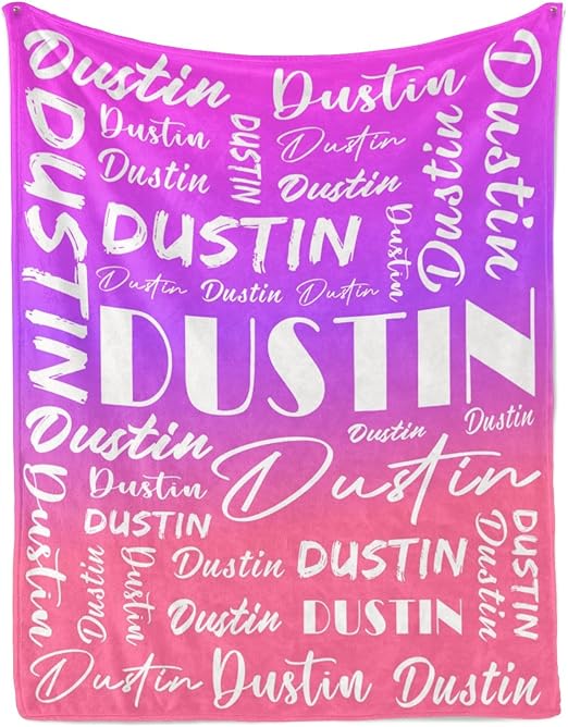Name Blanket Personalized Name Blanket Customized Blanket with Name Text for Adult Kid Birthday Christmas Mothers Fathers Valentines Day Gift