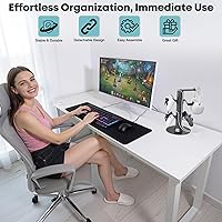 Vista 7 de Serie de soporte para auriculares y controlador (negro, 2 niveles)