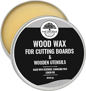 Small Wood Wax for Cutting Boards and Kitchen Utensils 1oz Food Grade Beeswax for Cutting Board | Bees Wax Furniture Polish and Cleaner