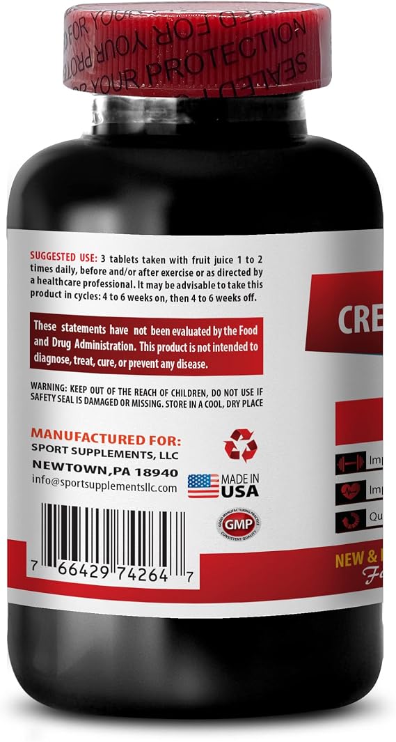 creatine alphaketoglutarate - Creatine Tri Phase - Increases Muscle Mass, Creatine Monohydrate unflavored, creatine monohydrate Pills, Muscle Recovery Supplements, Creatine Pill 2 Bottles 180 Tablets