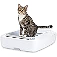 PetSafe ScoopFree Crystal Pro Self-Cleaning Automatic Litter Box - Uncovered Motion-Sensing Cat Box with Integrated Health Counter - Includes 1 Disposable Crystal Litter Tray