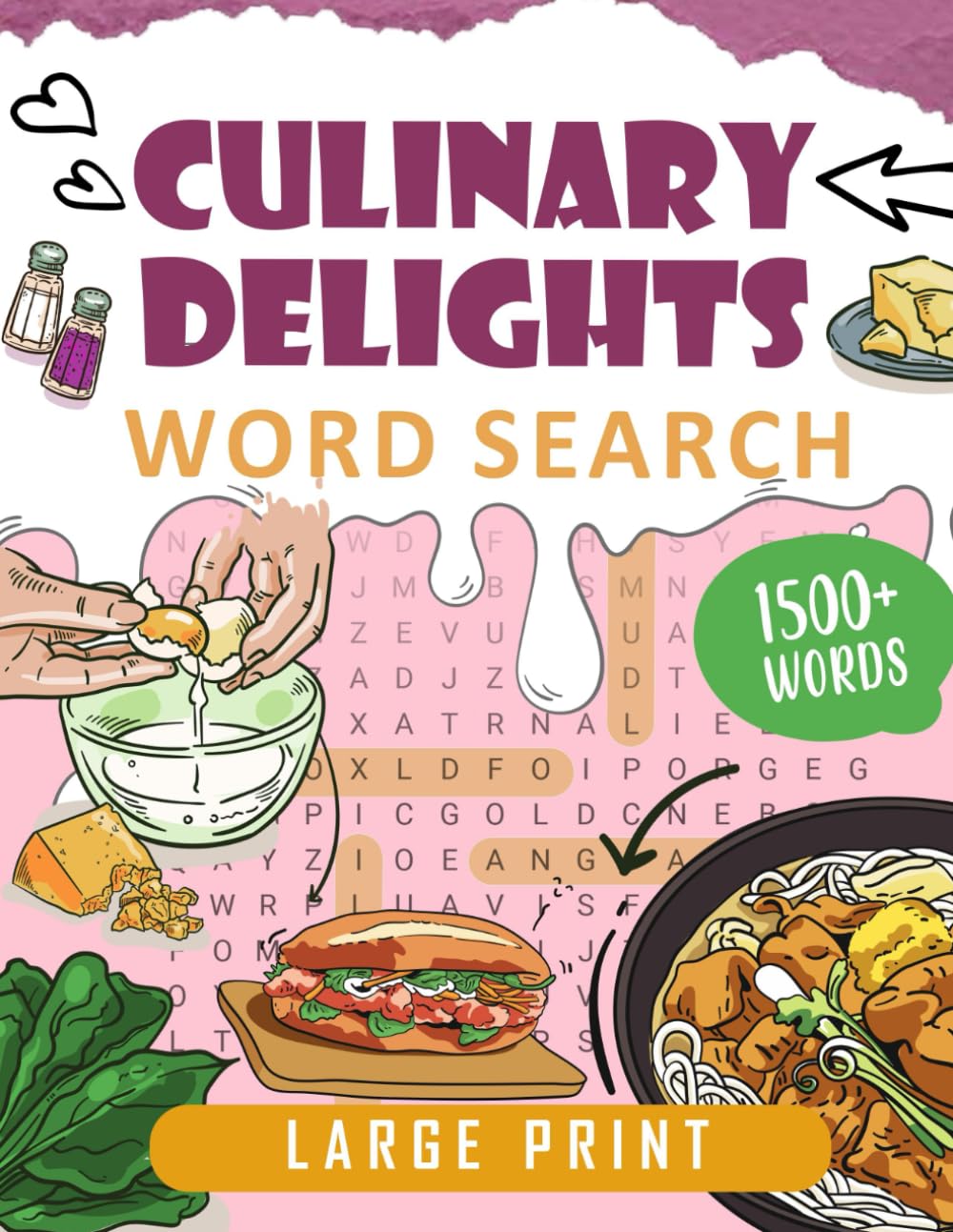 Culinary Delights Word Search Large Print A New Fun and Relaxing