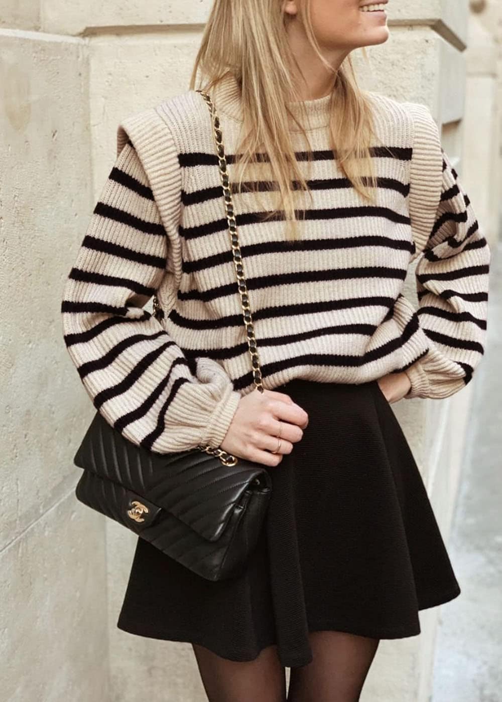 PRETTYGARDEN Women's Sweaters Casual Long Lantern Sleeve Crewneck Ribbed Knit Pullover Striped Jumper Tops at  Women’s Clothing store