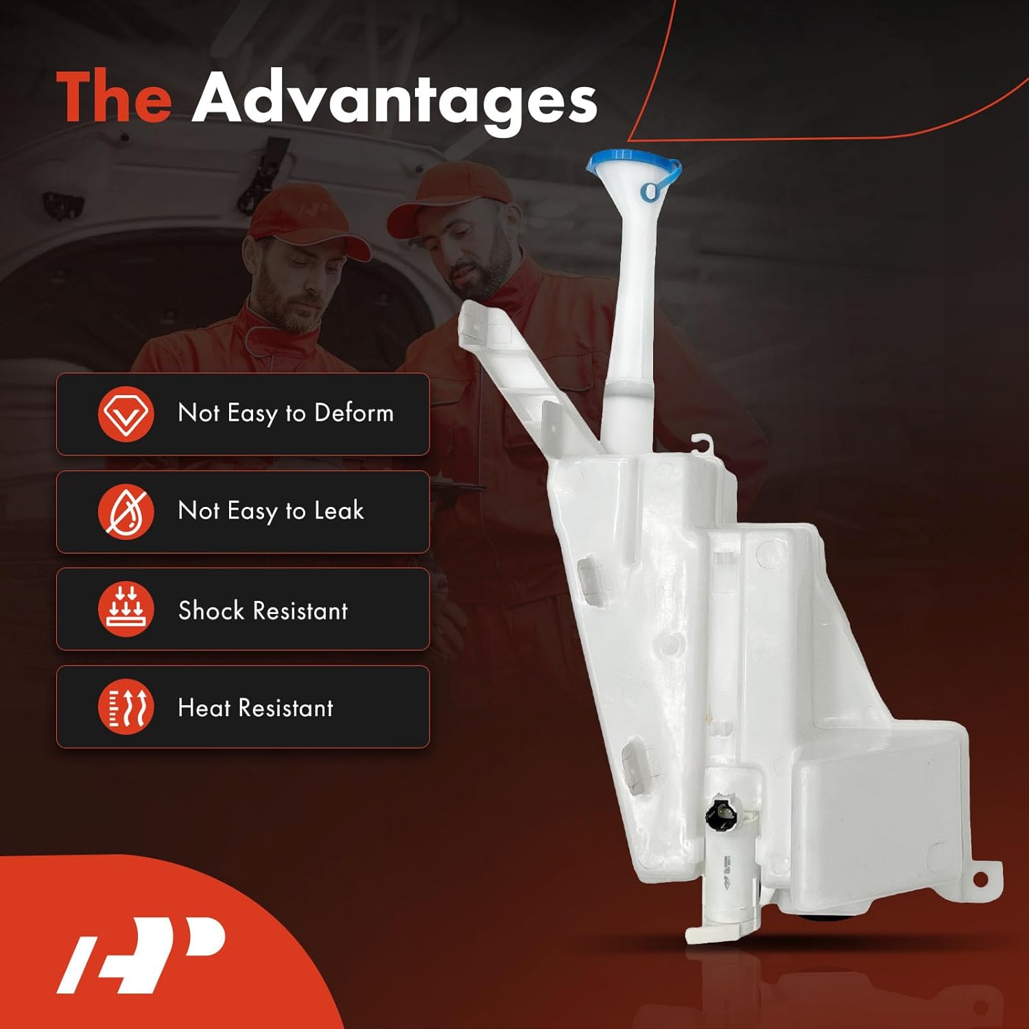 A-Premium Windshield Washer Reservoir Compatible with Select Nissan Models - Altima 2002-2006, with (Cap/Washer Pump/Hose/Filler Neck/Bracket/Fluid Level Sensor) - Replace# 289108J400-PFM