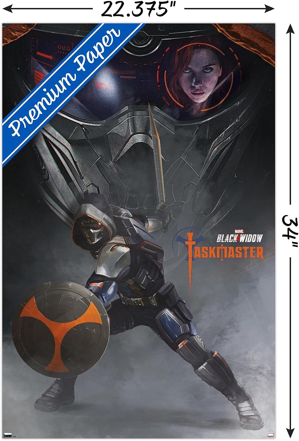 Trends International Marvel: Year of The Shield - Taskmaster Wall Poster, 34L x 22.4W, Premium Poster & Mount Bundle