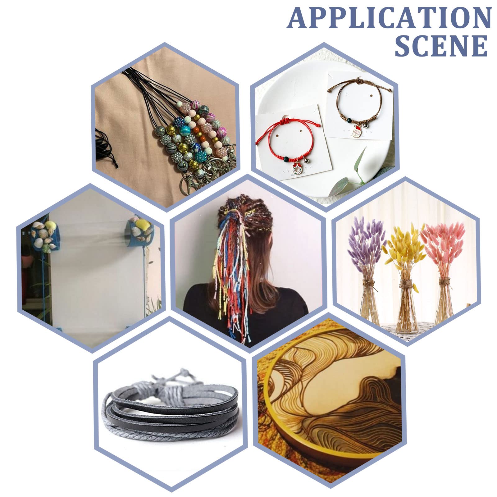 100 Iarde Di Filo Di Cotone Cerato Da 1 Mm, Filo Di Cera Bianco Filo Di Cera Per Perline Per Braccialetti~p146677279