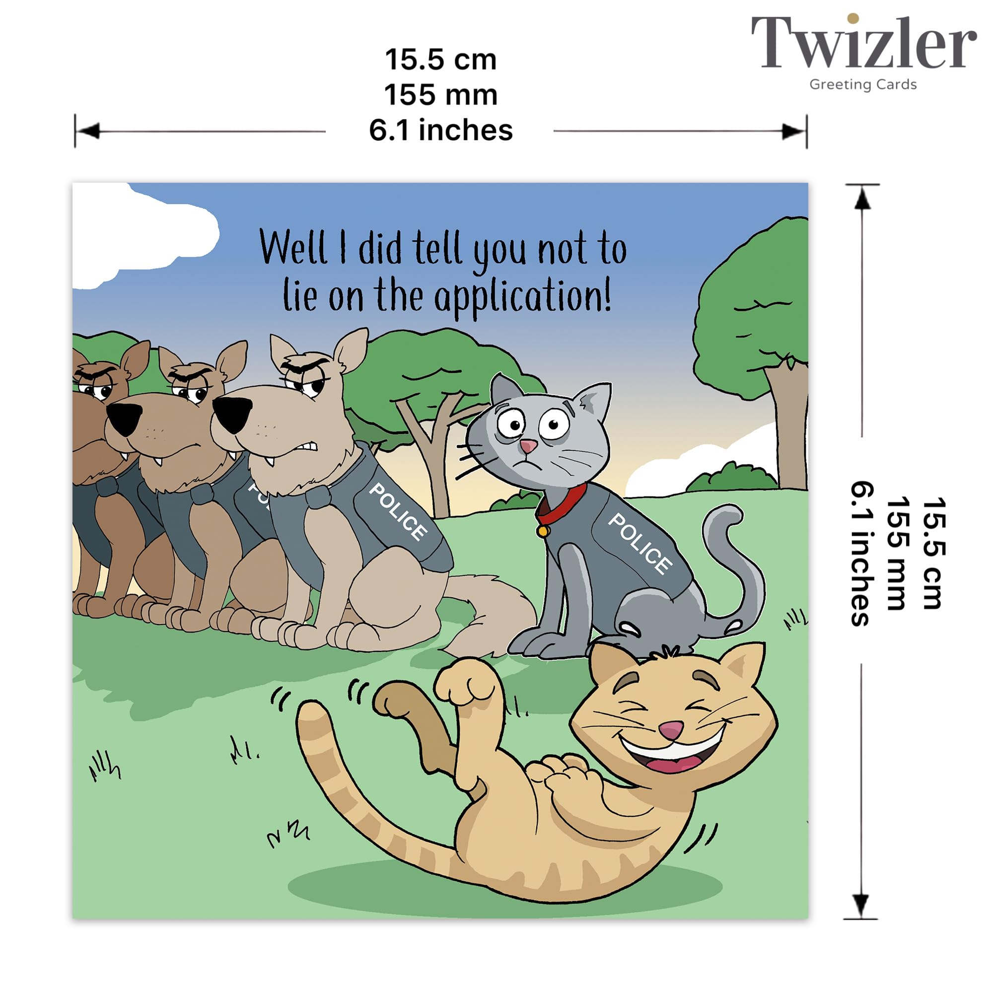 Twizler Biglietto divertente buon cane - biglietto vuoto - biglietto di compleanno cane divertente per uomini o donne - biglietto divertente per lei o lui