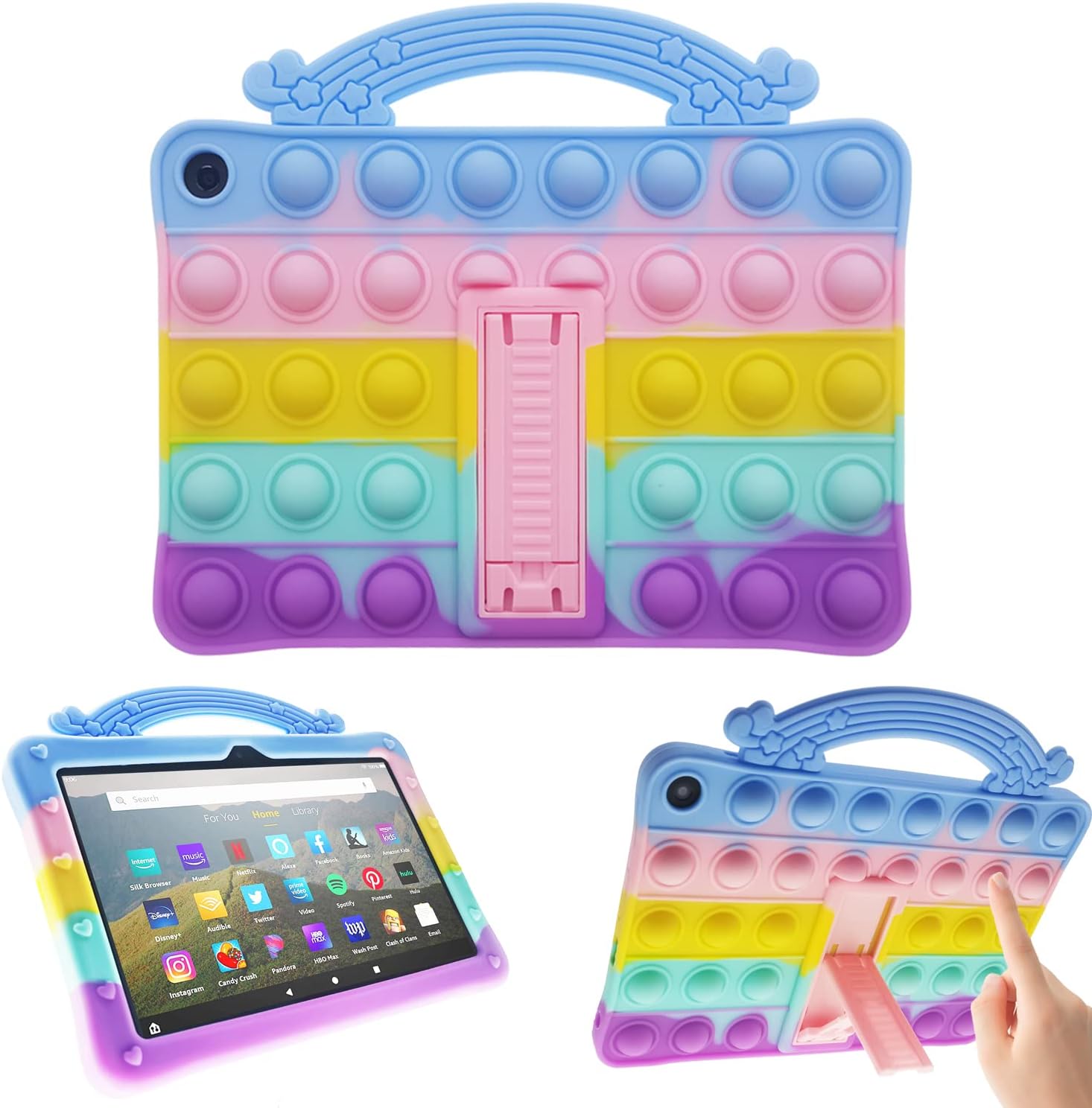 LUSTAM Pop it Case for All New Amazon Fire HD 8 and HD 8