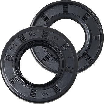 MEETOOT 2pcs Metric Rotary Shaft Oil Seal 47x25x7mm TC Double Lips Rubber