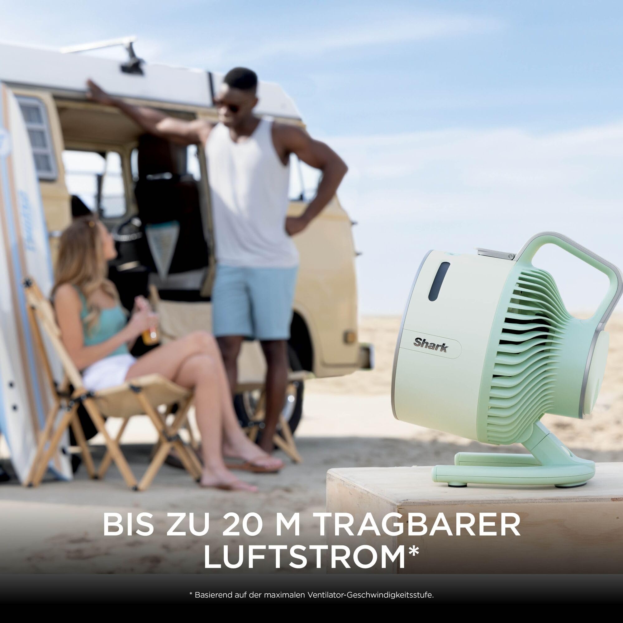 Shark FlexBreeze HydroGo Starker Ventilator mit Sprühnebel, Mint FA050EUGN