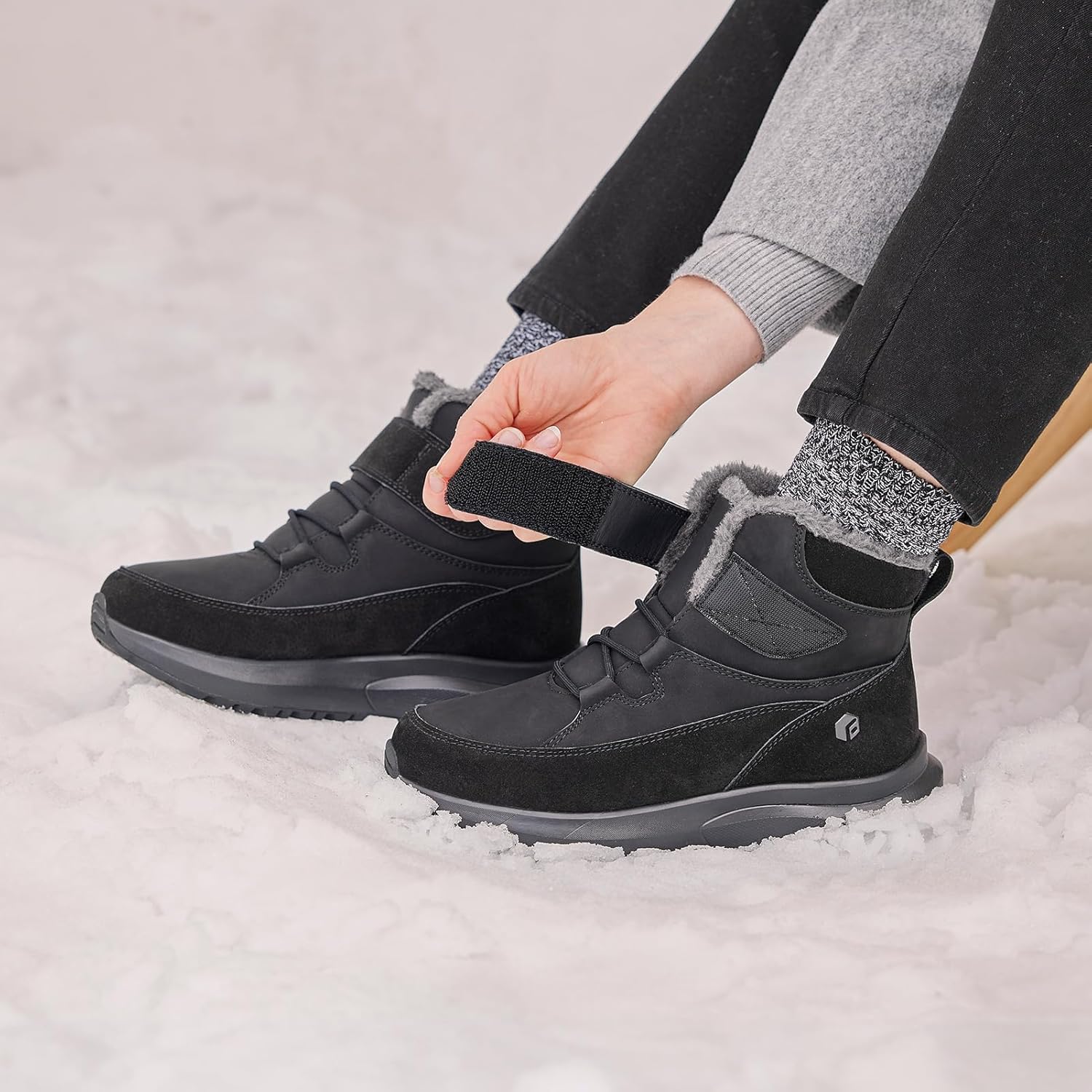 FitVille Womens Wide Snow Boots Fur Lined Boots for Women Winter Warm Boots Wide Width Womens Outdoor Snow Booties