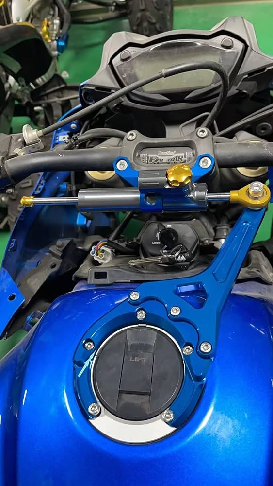 Carbon Steering Damper Stabilizer Bracket Support Mount Kit
