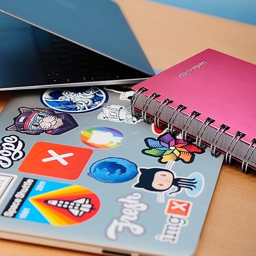 Miniatura 9 de Cuaderno de diario punteado con forro en espiral, cuadernos de tapa dura de aluminio de metal con puntos A5, papel grueso a prueba de tinta de 3.53