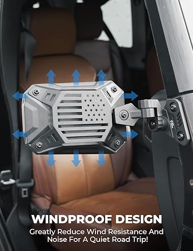 Miniatura 3 de JOYTUTUS Wrangler - Espejos para puertas o puertas de encendido compatibles con Wrangler TJ JK y Unlimited, espejos laterales Wrangler JK