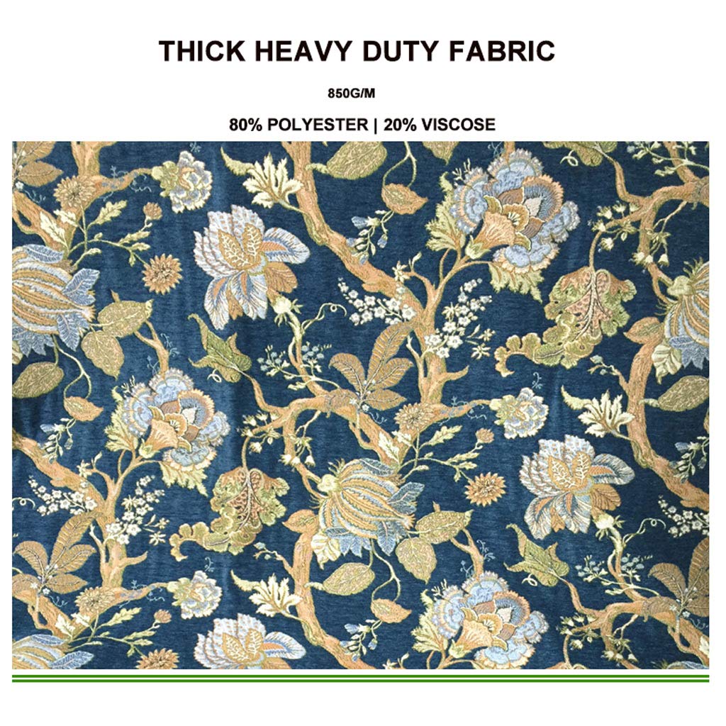 NAKAN Tissu de Rembourrage de Meubles à Motif Floral Traditionnel de Tissu Chenille Lourd 150cm de Large pour Canapé, Rideau, Couverture de Sièges de Chaise(Color:Rouge)