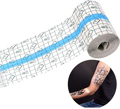 Tattoo Aftercare Bandage Transparent Film Dressing,Second Skin Healing Protective Bandages Transparent Stretch Antibacterial Wound Dressing Tape, Tattoo Film2 m x 15 cm | secondSkin Healing Protective Bandages Transparent StretchAntibacterial Wound Dressing Tape,Dermalize TattooFilm2 m x 15 cm