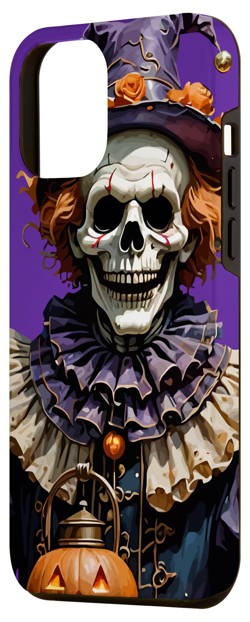 Halloween Gothic Skeleton Clown With Jack-O-Lantern Cut Out Case for iPhone 15 Pro Max - Image 2