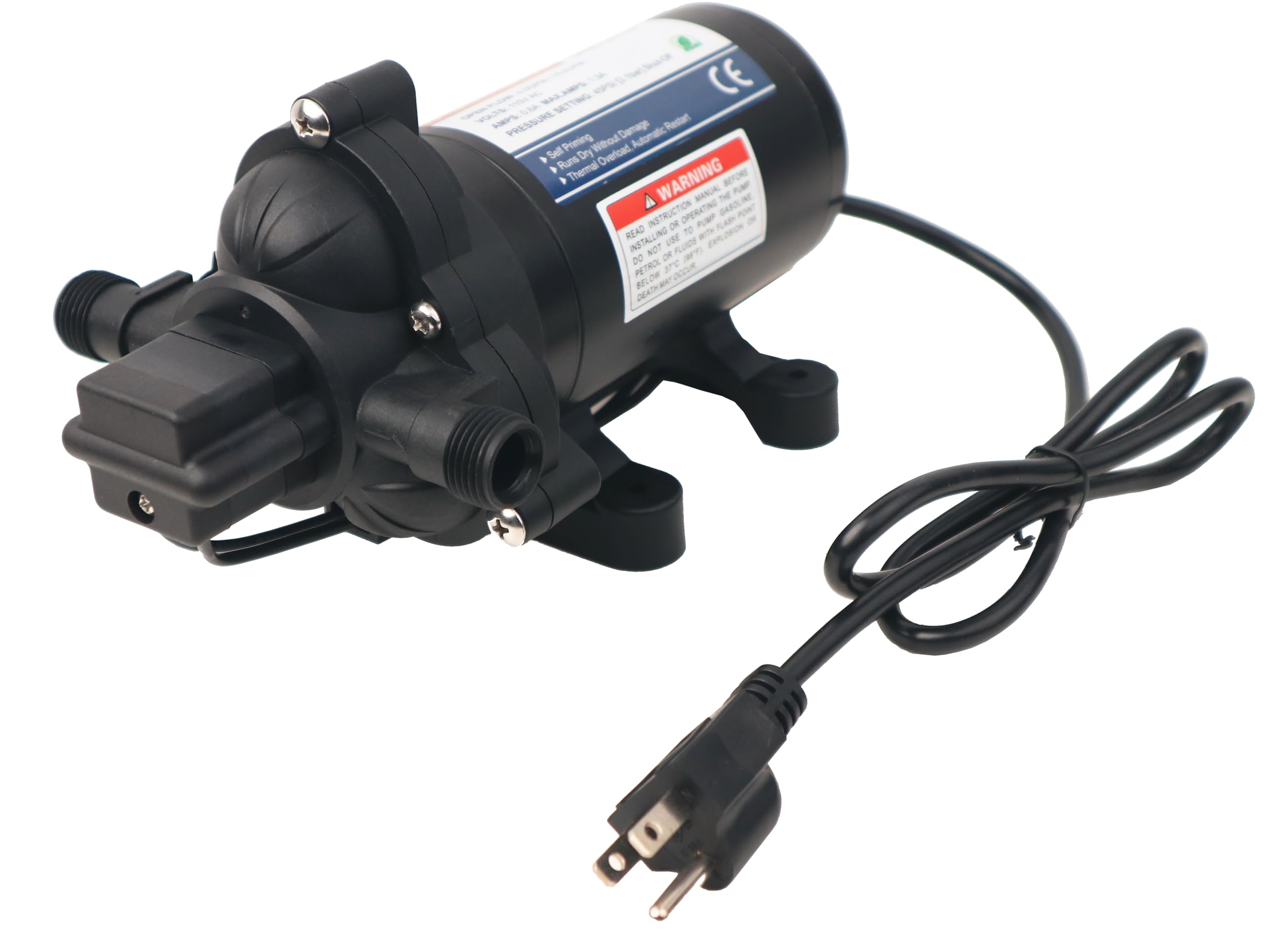 KENCIT T33 Automatic On-Demand Diaphragm Pump, Pressure Pump for Kitchen, Bathroom, RV, Marine Yacht, Caravan, Garden (115Vac, 4.0GPM, 45PSI)