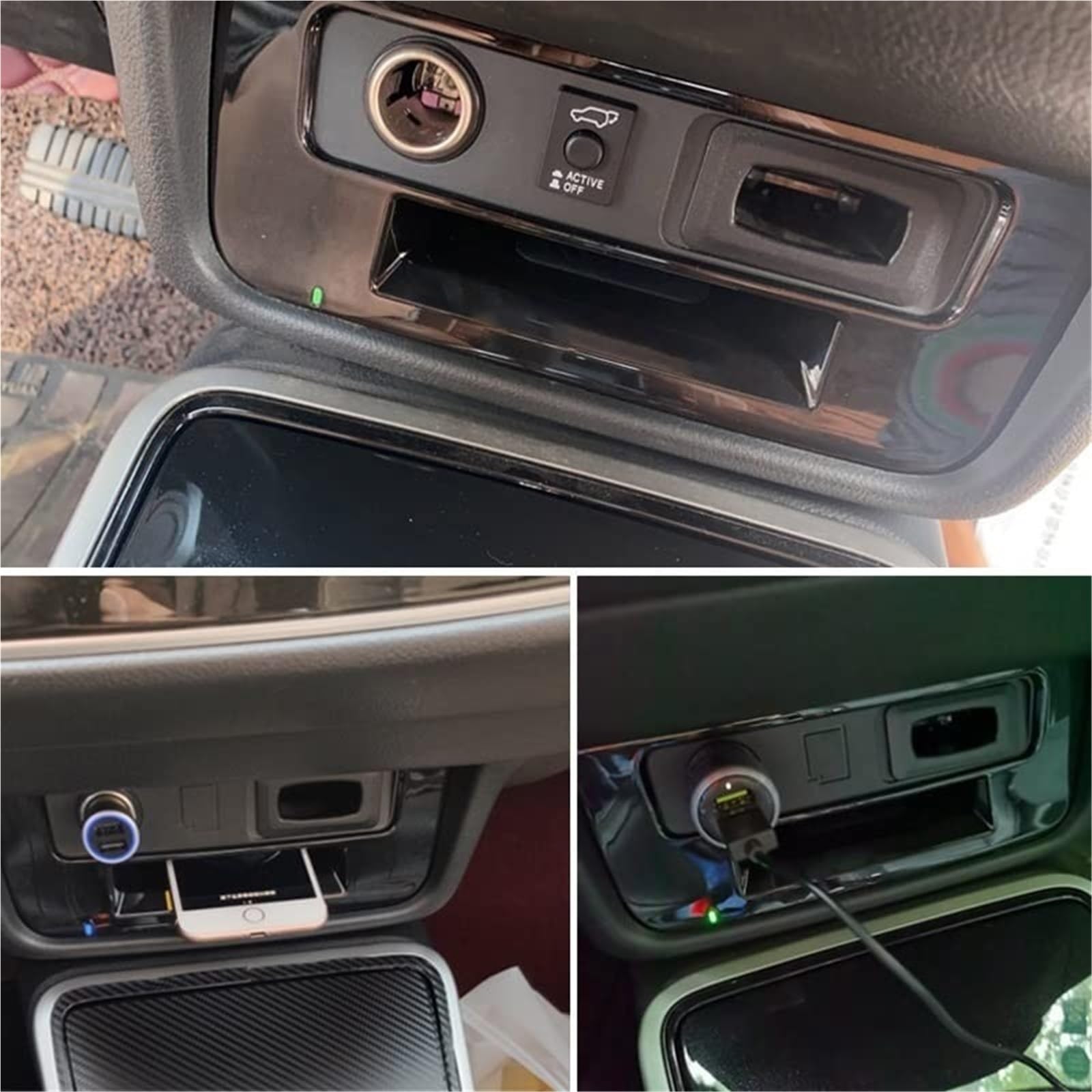 Wivplex Ładowarka samochodowa Qi bezprzewodowa, do Mitsubishi, Outlander Akcesoria Szybka ładowarka Płytka ładująca telefon Części wewnętrzne 2015-2020 Bezprzewodowa ładowarka samochodowa