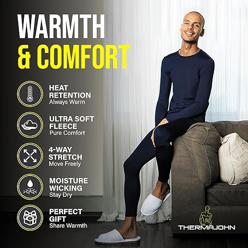 Miniatura 2 de Thermajohn Long Johns Thermal Underwear for Men Fleece Lined Base Layer Set for Cold Weather