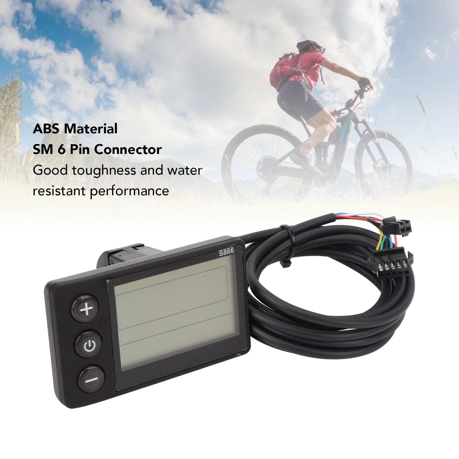 Tbest Panneau D'affichage LCD de Scooter, Panneau de Commande de Scooter électrique avec Matériau ABS adapté au Guidon de 22, 2 Mm pour Le Cycle électrique