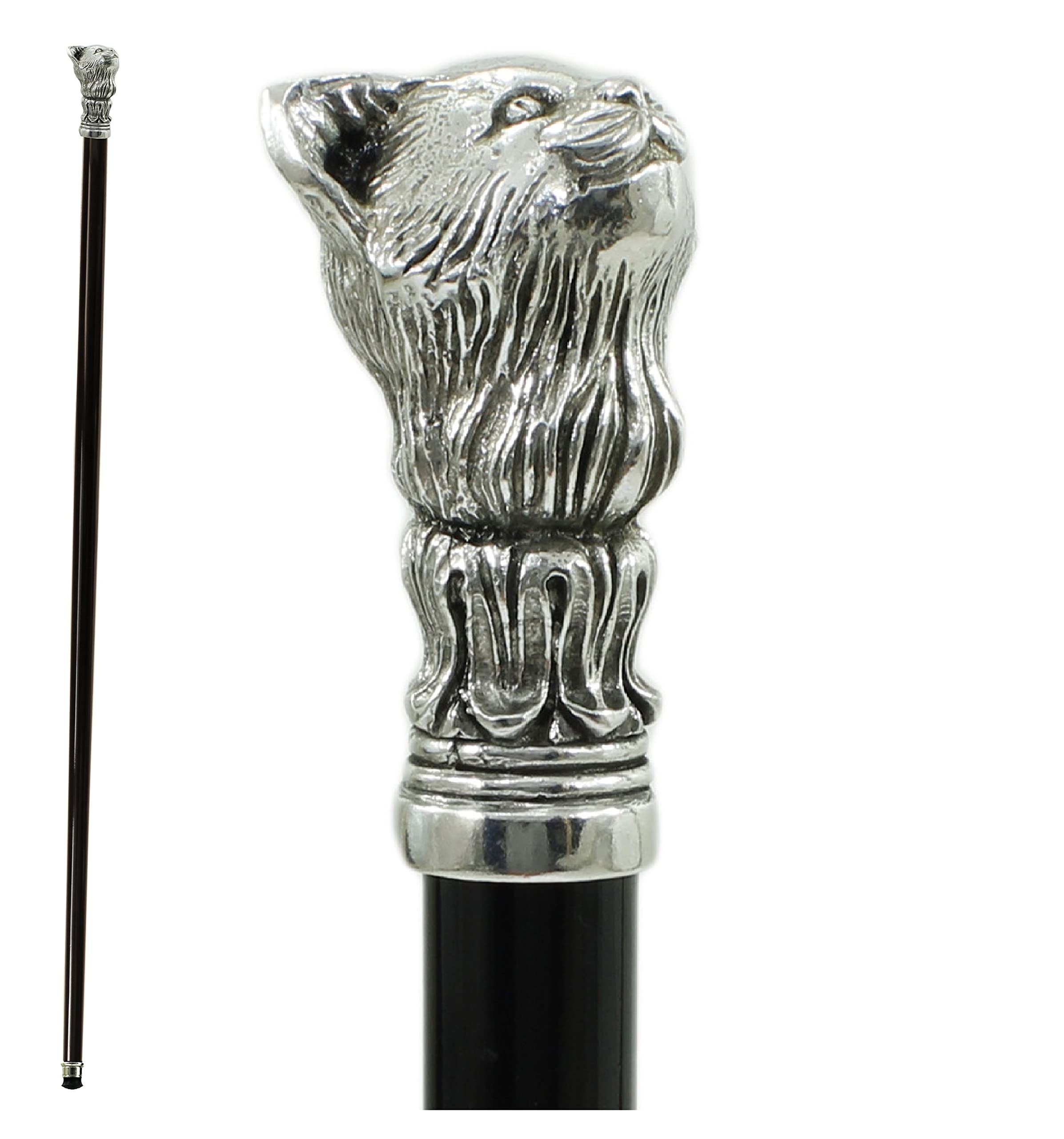 Bastón de Paseo Cavagnini ortopédico Negro Elegante Artesanal de Haya y Metal Personalizable para Hombre Mujer Ceremonia Novio Grabado Nombre Regalo Lujo anciana señora Made in Italy