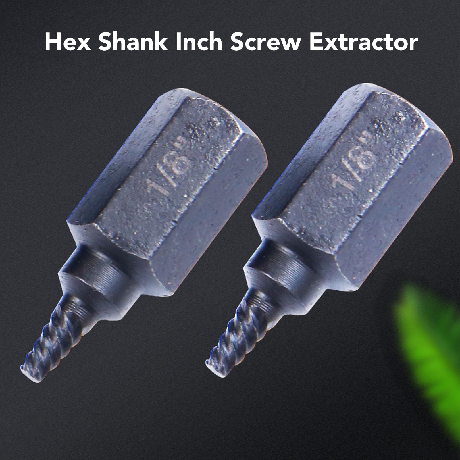 25 Piece Screw Extractor Set:Hex Shank Tools for Removing Damaged,Broken,or Stripped Screws and Bolts (Black)