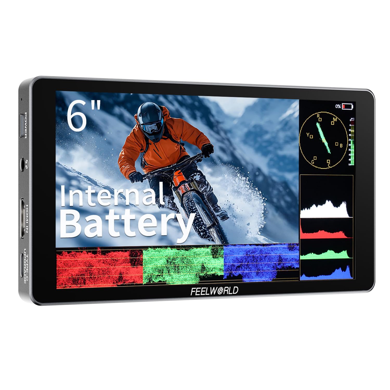 【美品】Feelworld LUT6 カメラ用４Kモニター６インチ ➕バッテリー Amazon.com : FEELWORLD P6XL 6 inch Built in Battery Aluminium