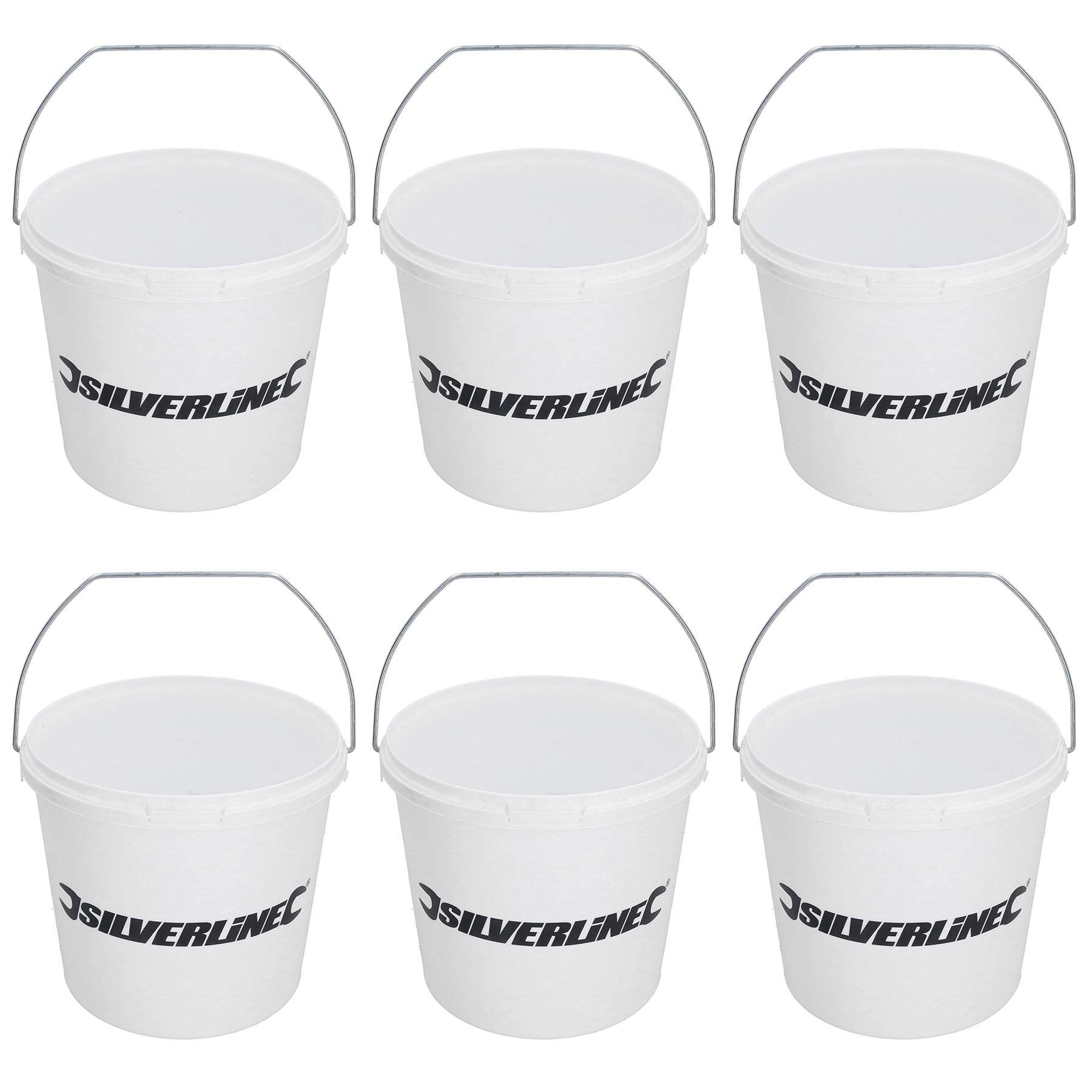 2.5 Litre Plastic Paint Kettles Painting Mixing Pots without Lids Decorating 6pk