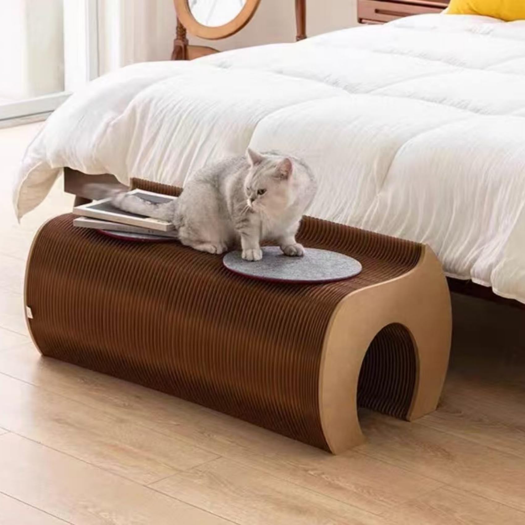 Amazon.co.jp: Uhetoice キャットハウスベンチ 折る猫のトンネルの 