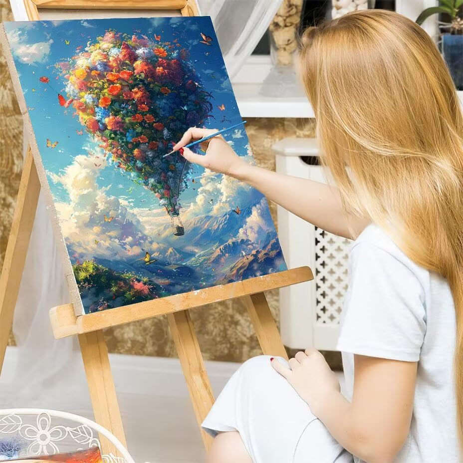 Peinture numero adulte fleur cadeau idéal anniversaire activité manuelle originale