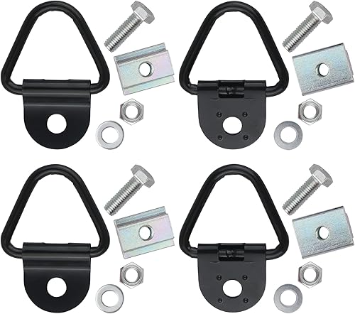 Miniatura 2 de APPERFiT Accesorios de cama con ranura en T, tuercas en V, tacos de cama para camión, riel de cubierta de carga (paquete de 4) compatibles con