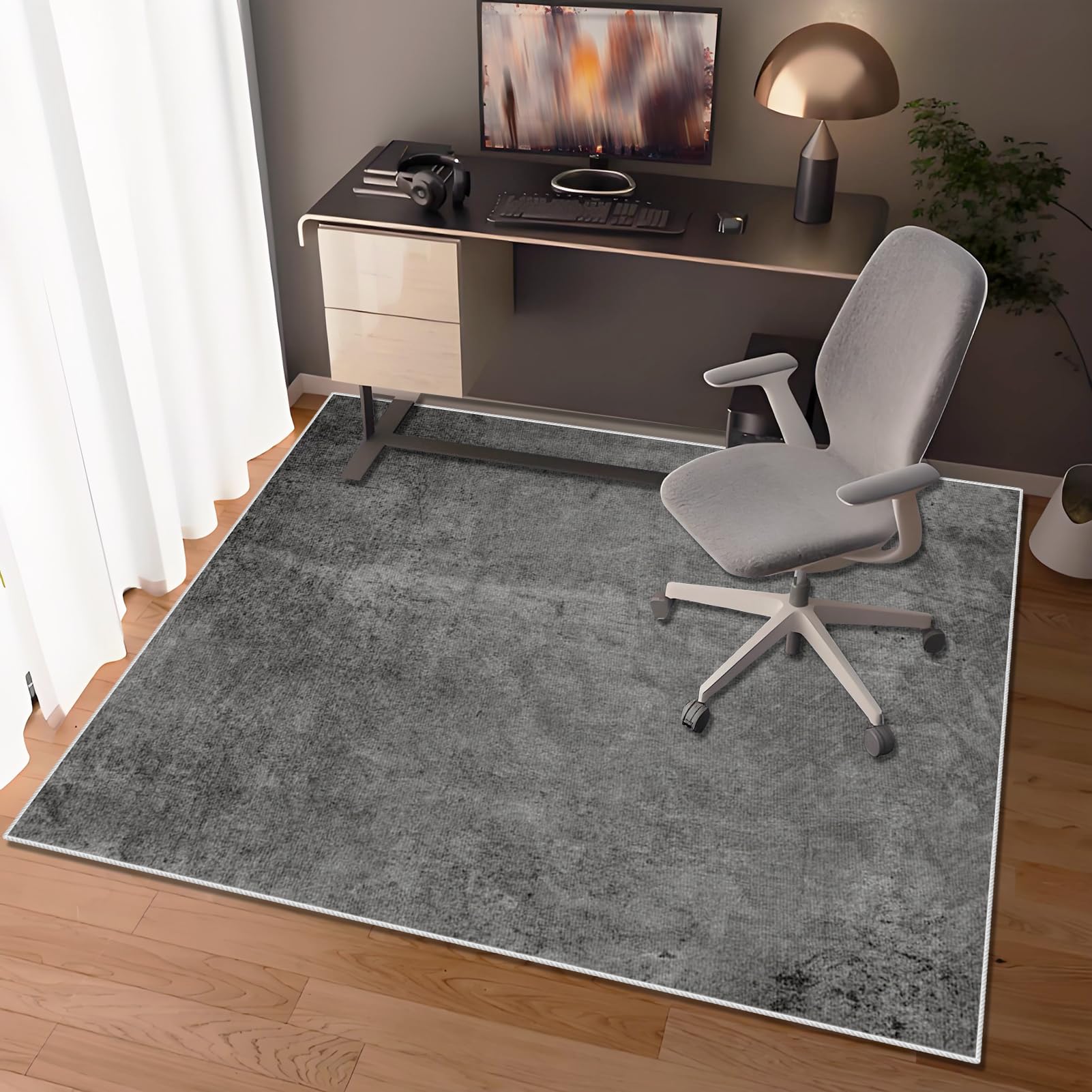 160 x 180 cm Tapis Chaise de Bureau, Tapis pour Fauteuil Tapis de Protection pour Sols Durs, Tapis de Sol Bureau Tissu, Tapis de Sol Gaming, Tapis Protège-Sol pour Chaise, Stratifié et Carrelage