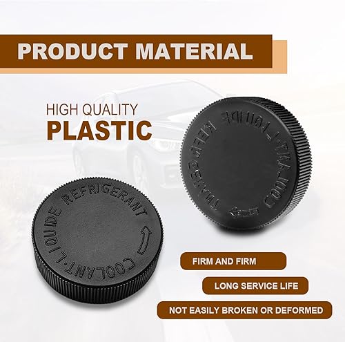Miniatura 3 de 2 piezas de tanque de agua refrigerante para radiador de motor, tapa de depósito negra, compatible con Infiniti Nissan Renault, OEM # 21712-79900