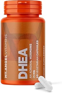 Mt. Angel Vitamins - Pure DHEA 25mg - DHEA Supplement for Men + Women - Supplement to Help Support Healthy Aging, Muscle Integrity, Energy + Hormonal Synthesis - Non-GMO (60 Capsules)