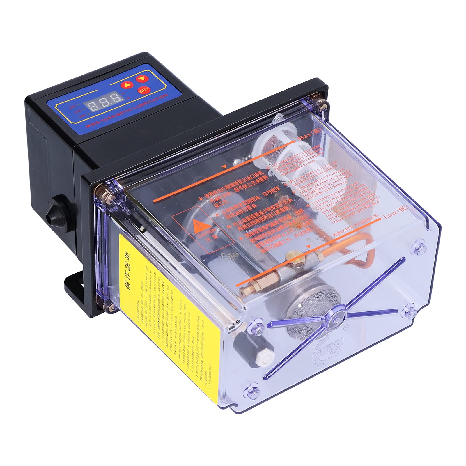 Generic Bomba de Lubricación Automática, Engrasador Eléctrico con Pantalla Digital para Tornos CNC y Maquinaria, Durabilidad, Volumen de 2,0 L, Aleación de Aluminio