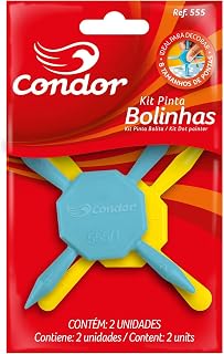 555 Pinta Bolinha, CONDOR, Azul Turquesa/Amarelo/Rosa