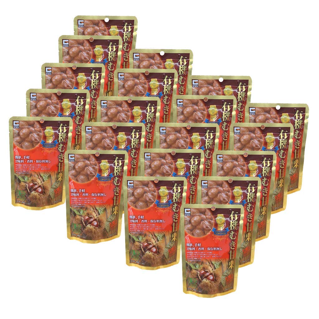 Amazon | 有機むき甘栗 80g×20袋入（箱） | 生鮮卸売市場 | 甘栗 通販