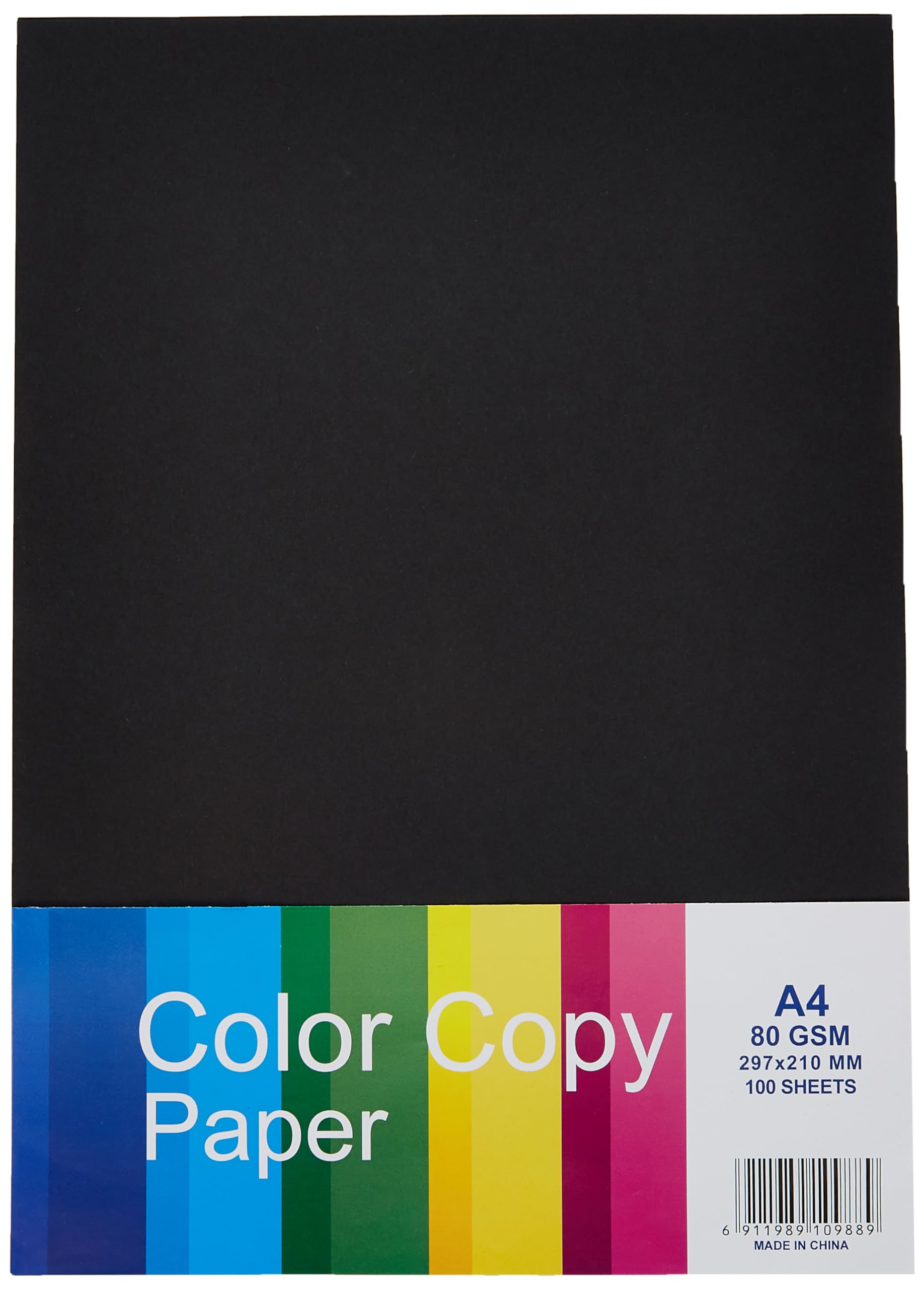 A4 Paper (Black, 100 Sheets, 80 GSM)