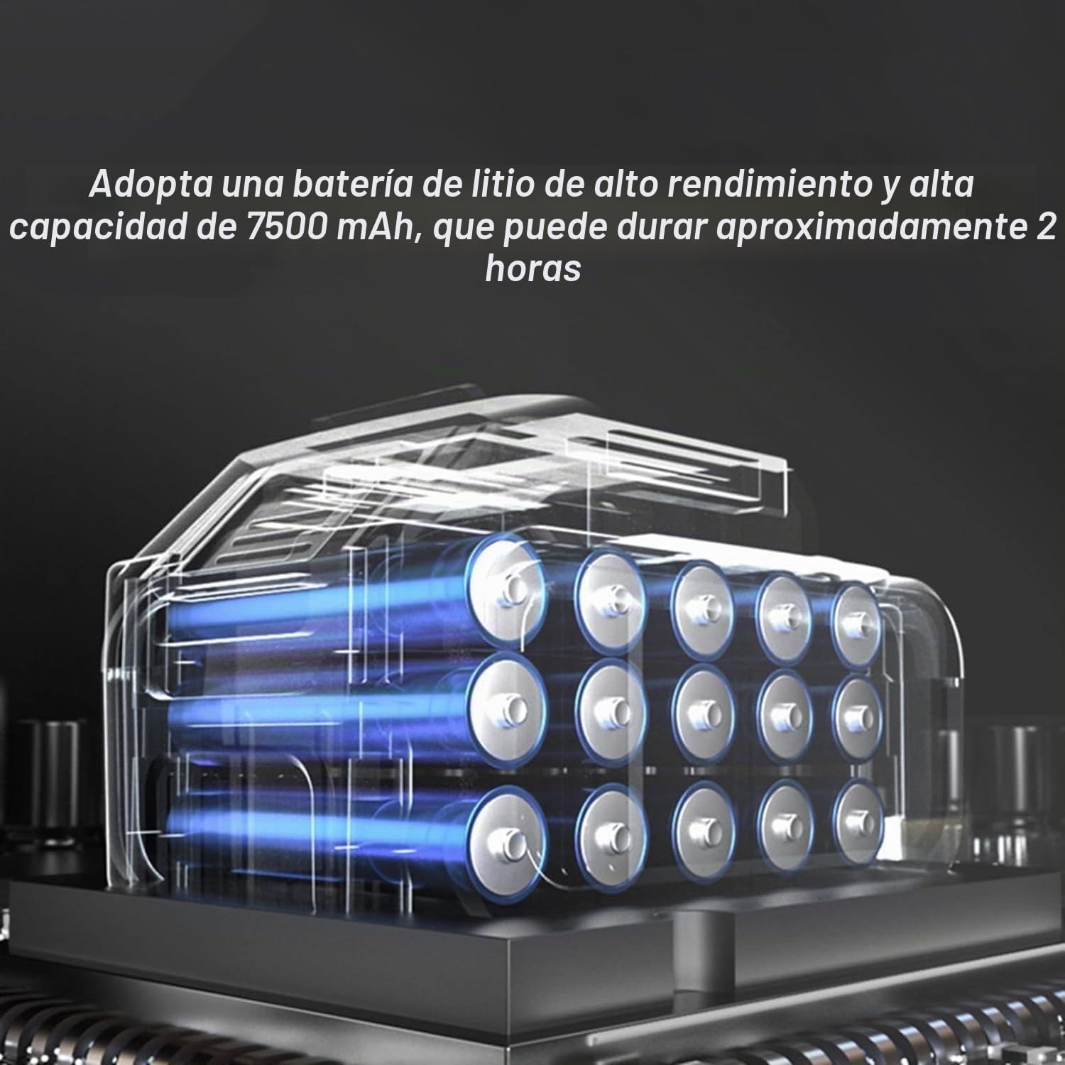 Herramienta de vibración de Regla eléctrica Mejorada de 150 CM/180 CM para procesamiento de concreto, 6000 RPM, Herramienta vibratoria de Acabado de concreto, con batería de 2 * 25000mA,1.5m