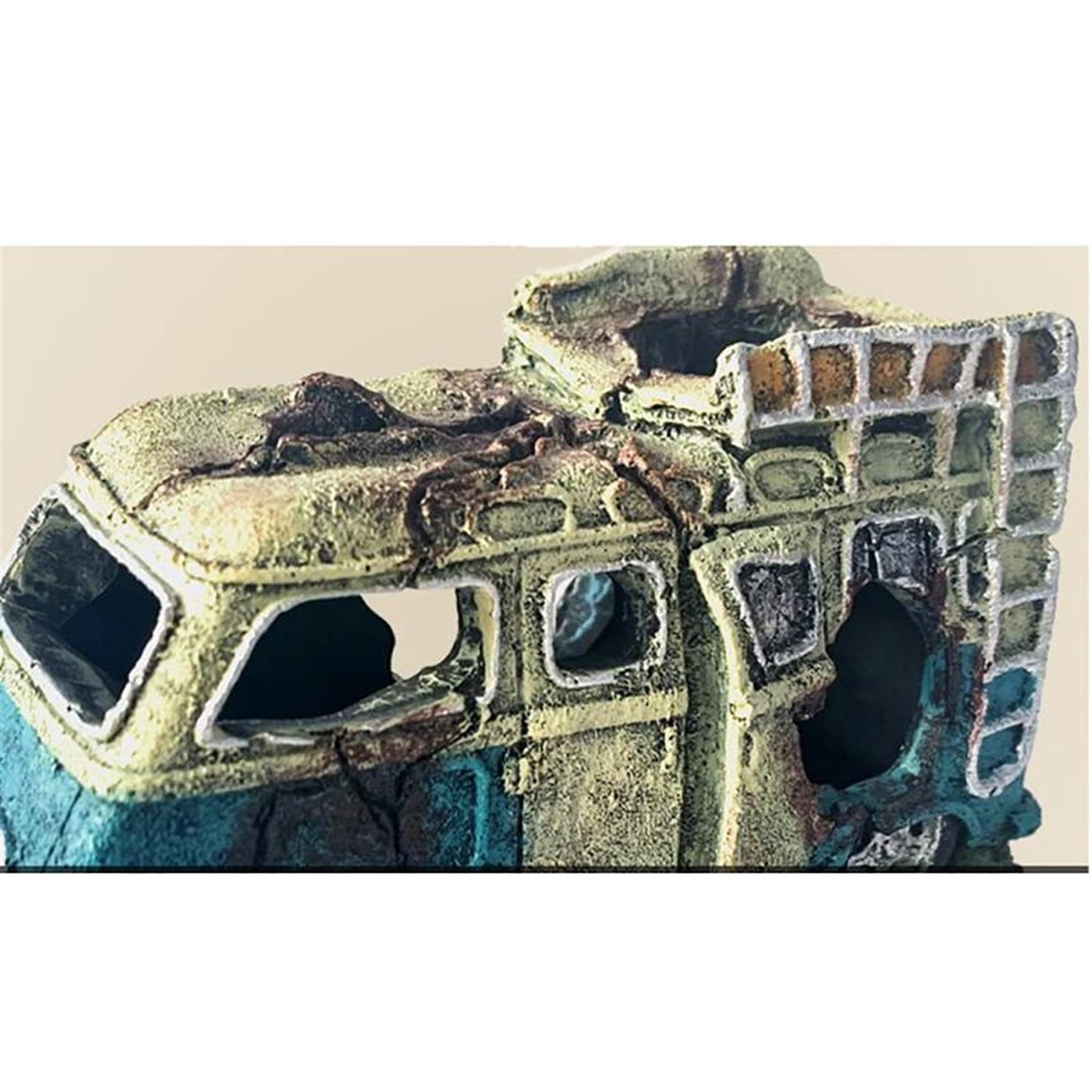 Décor Aquarium Bus En Résine - 16x10x9cm | Ornement Réaliste Pour Poisson, Paysage Aquatique, Décoration De Table
