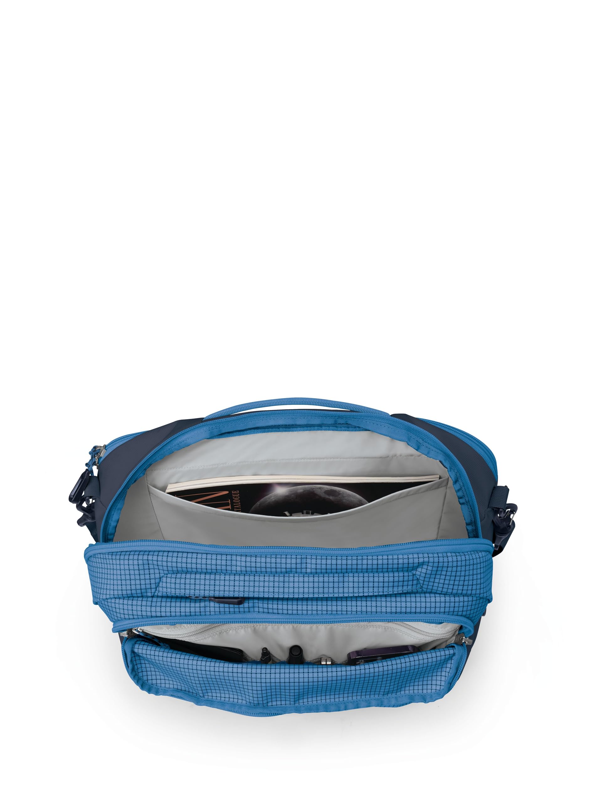 Osprey Unisex-Adult Transporter Carryon torba pokładowa Carry, Niebieski płomień/nocny niebieski, Rozmiar Uniwersalny