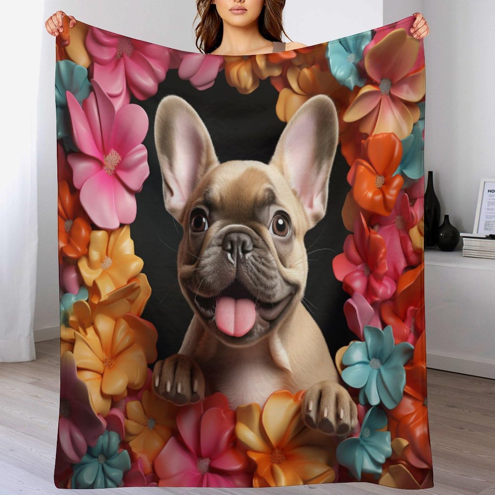 Couverture en flanelle douce pour chien plaid lit sofa 100x130