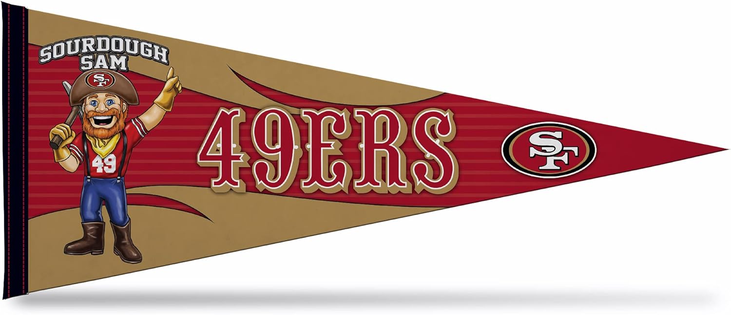 Rico Industries NFL Football Mascot" 12" x 30" Felt Wall Décor Pennant - Great for Home/Bed Room/Man Cave Décor